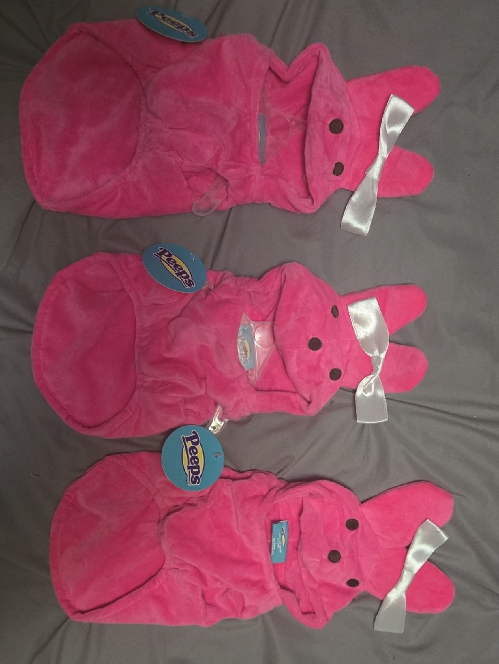 Peeps Pink Bunny Plush Dog Outfit